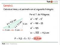 exemplo área triángulo