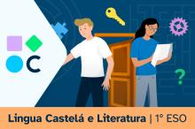 Portada do REA02 de Lingua Castelá e Literatura de 1º de ESO