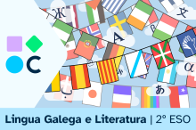 Imaxe da portada do REA 2 da materia de Lingua Galega e Literatura de 2º de ESO