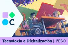 Imaxe da portada do REA3 de Tecnoloxía e dixitalización de 1º de ESO