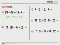 a división , cálculo do dividendo, divisor e resto