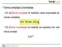 sistema sesaxésimal, forma incomplexa a complexa