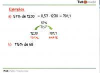 Da parte da porcentaxe ao seu total