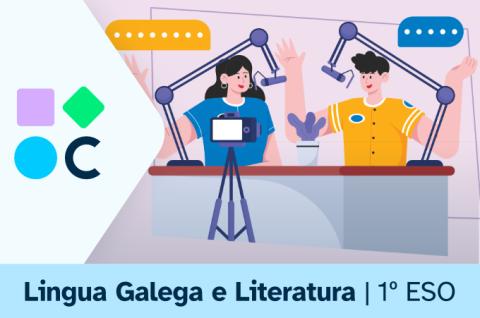 Imagen de la portada del REA5 de la materia de Lengua Gallega y Literatura de 1º de ESO