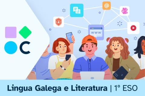 Imagen de la portada del REA4 de la materia de Lengua Gallega y Literatura de 1º de ESO