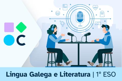 Imagen de la portada del REA2 de la materia de Lengua Gallega y Literatura de 1º de ESO