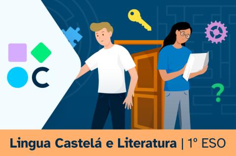 Portada do REA02 de Lingua Castelá e Literatura de 1º de ESO