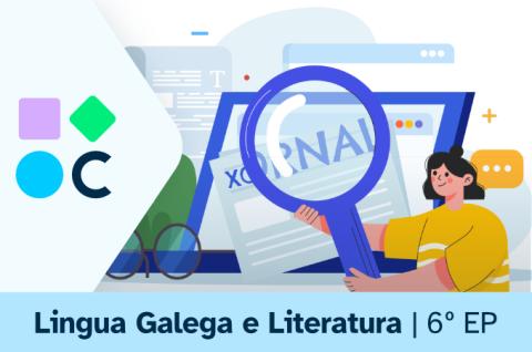 Imaxe da portada do REA6 da materia de Lingua Galega e Literatura de 6º de EP