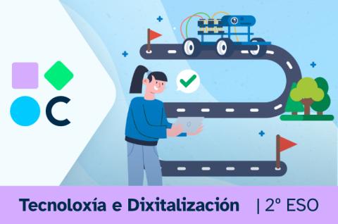 Portada del REA6 para la materia de Tecnoloxia e Dixitalización de 2º de ESO