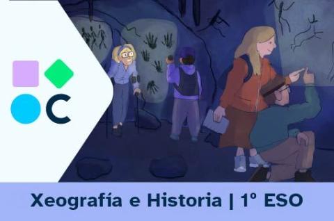 Portada do REA4 para a materia de Xeografía e Historia de 1º de ESO