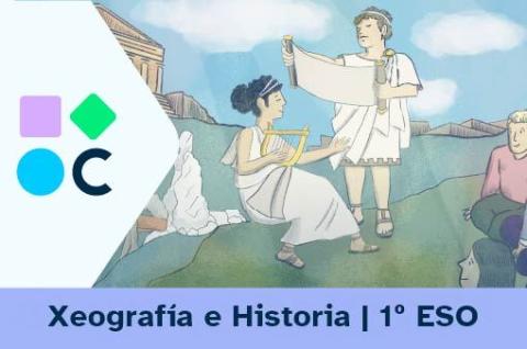 Portada do REA6 para a materia de Xeografía e Historia de 1º de ESO