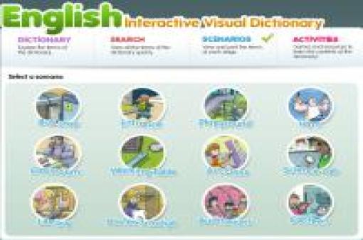 Diccionario visual interactivo para el aprendizaje del inglés