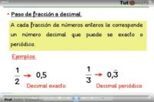 paso de decimal a fracción