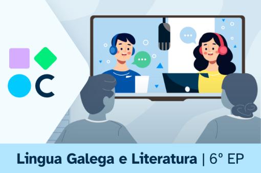 Imaxe da portada do REA8 da materia de Lingua Galega e Literatura de 6º de EP