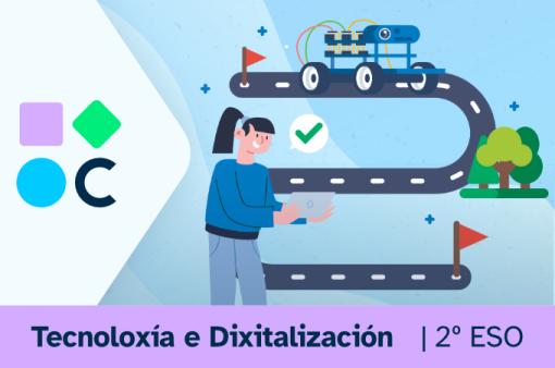 Portada del REA6 para la materia de Tecnoloxia e Dixitalización de 2º de ESO