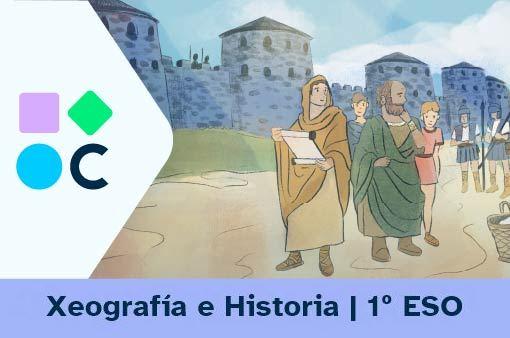 Portada do REA7 para a materia de Xeografía e Historia de 1º de ESO